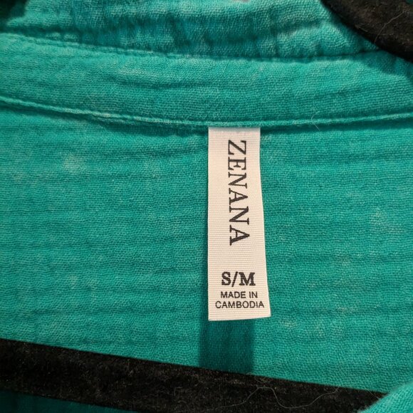 Zenana Small/Medium Emerald Green Tunic Top - Picture 2 of 5